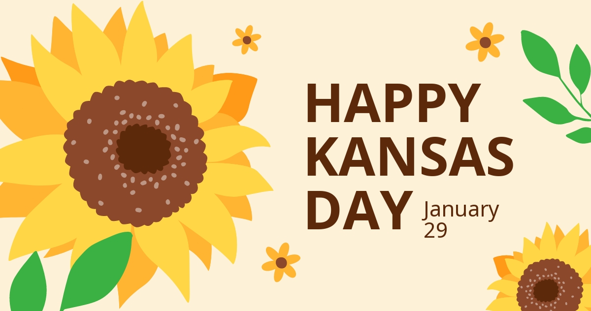 Free Happy Kansas Day Facebook Post Template
