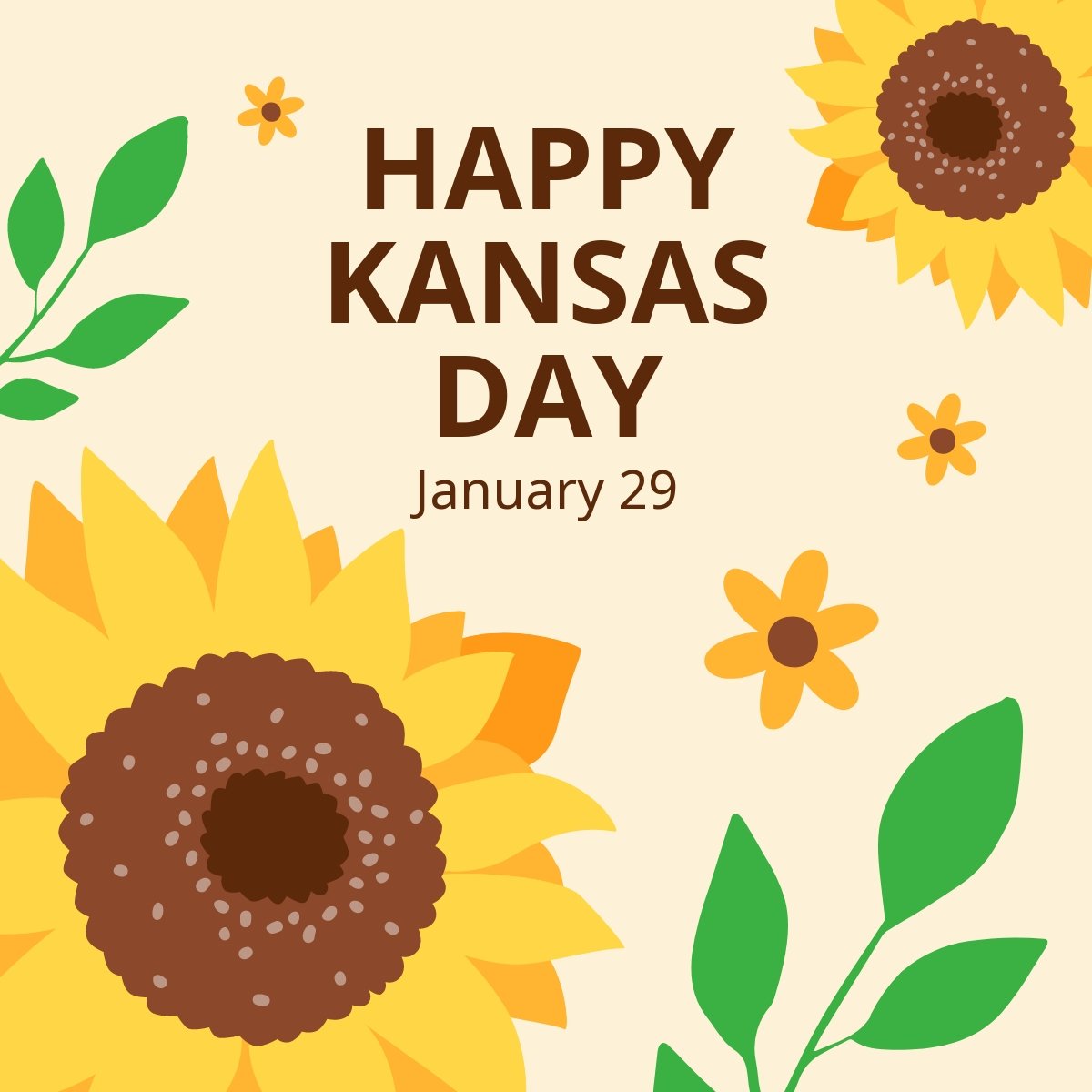 Free Happy Kansas Day Linkedin Post Template