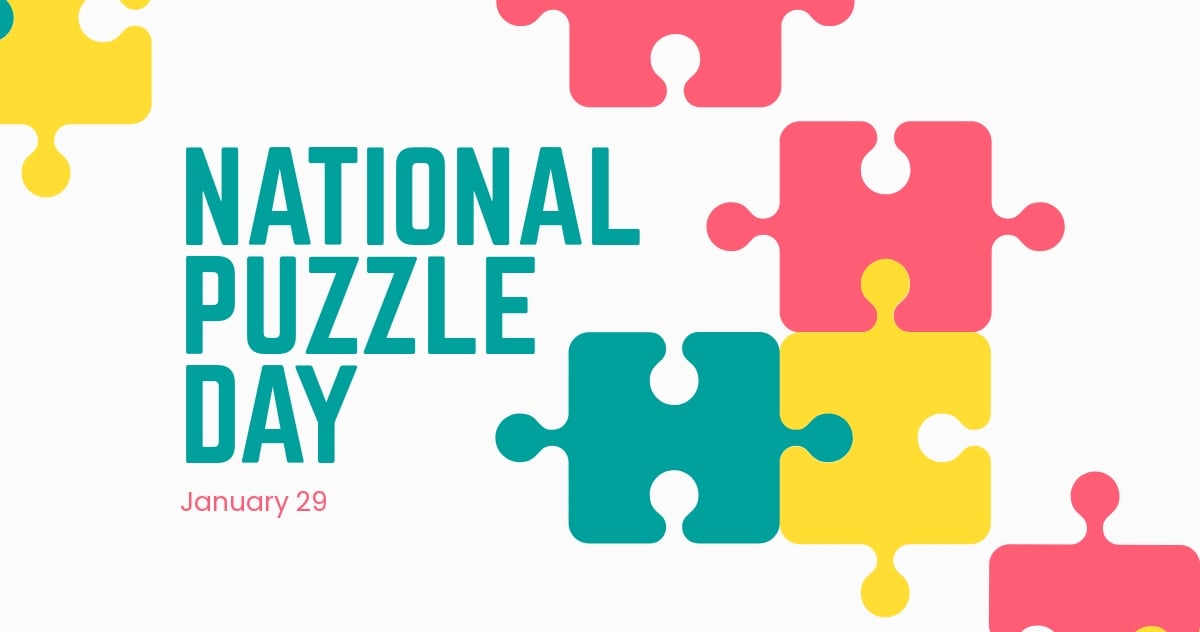 National Puzzle Day Facebook Post Template