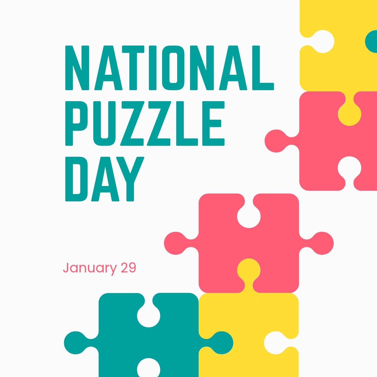 National Puzzle Day Linkedin Post Template