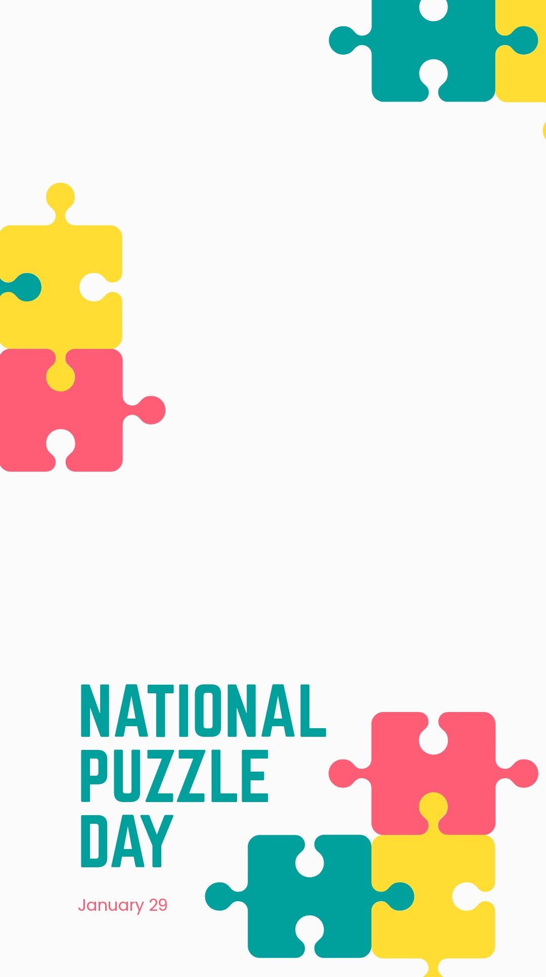 National Puzzle Day Snapchat Geofilter Template