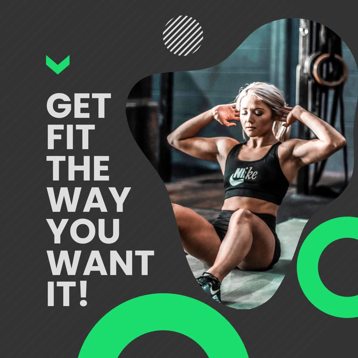 Free Fitness Puzzle Post, Instagram, Facebook Template to Edit Online