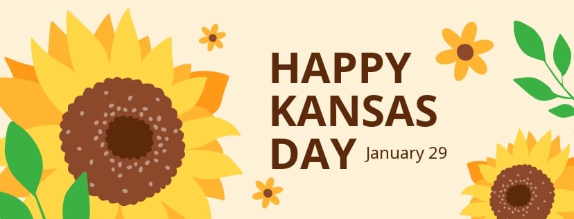 Happy Kansas Day Facebook Cover Template