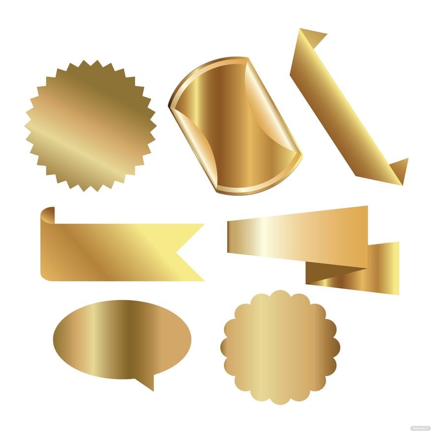 Gold Label Vector in Illustrator, EPS, SVG, JPG, PNG