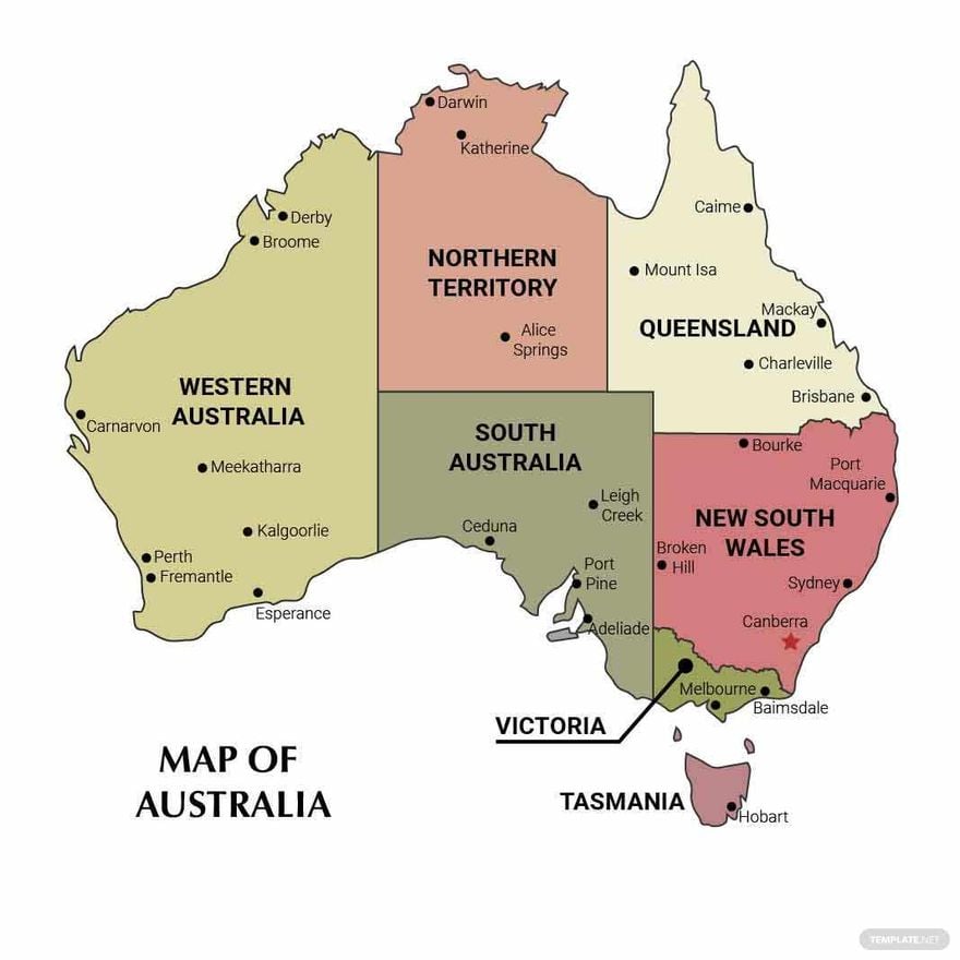 Australia Map With Regions