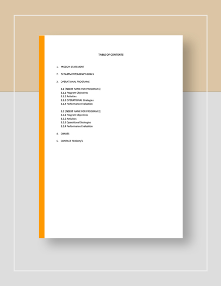 Blank Operational Plan Template - Google Docs, Word, Apple Pages, PDF ...