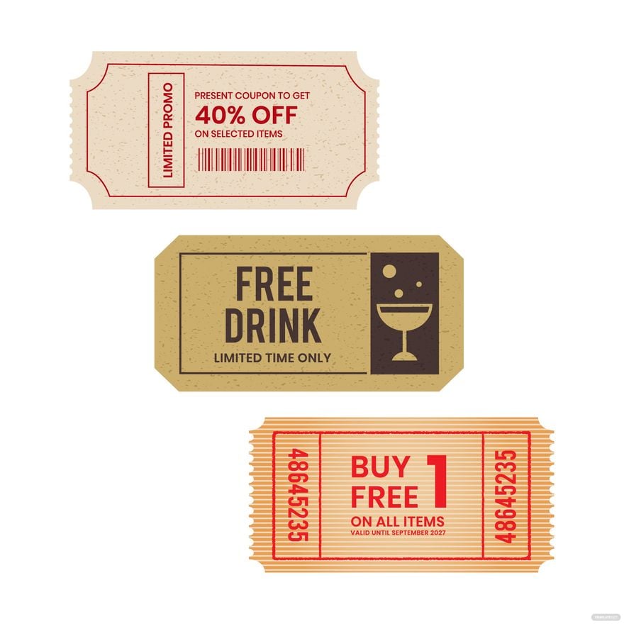 Free Vintage Coupon Vector