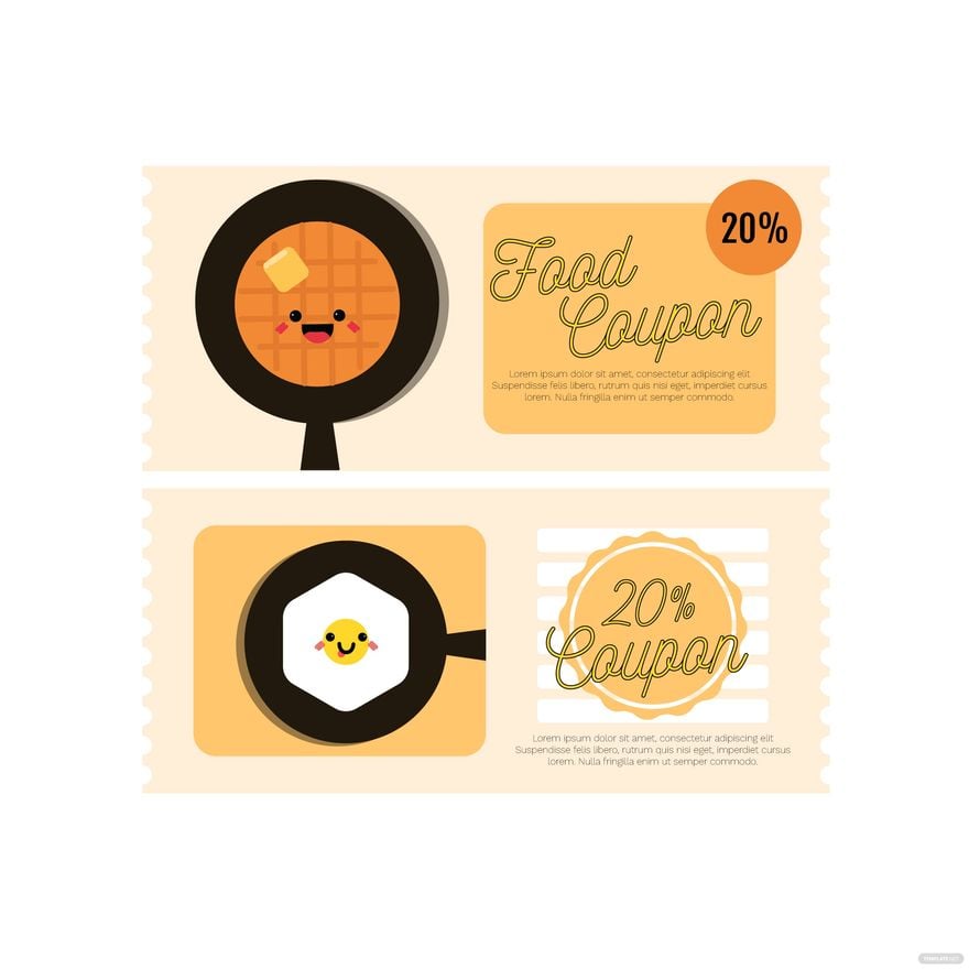 Food Coupon Vector in Illustrator, EPS, SVG, JPG, PNG