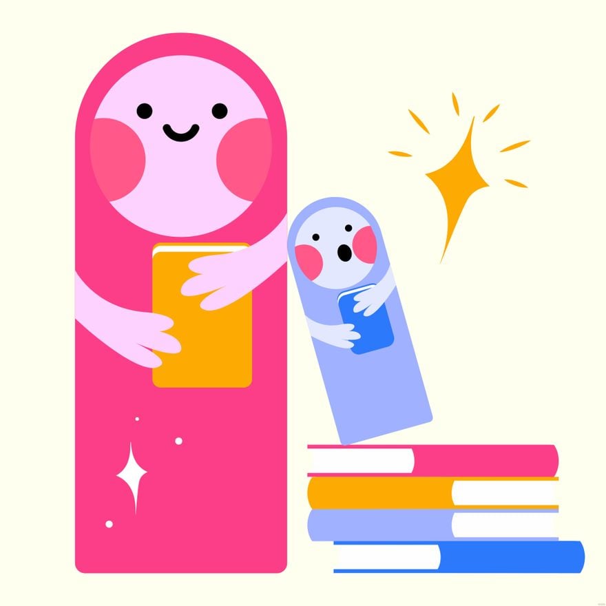 Cute Bookmark Illustration