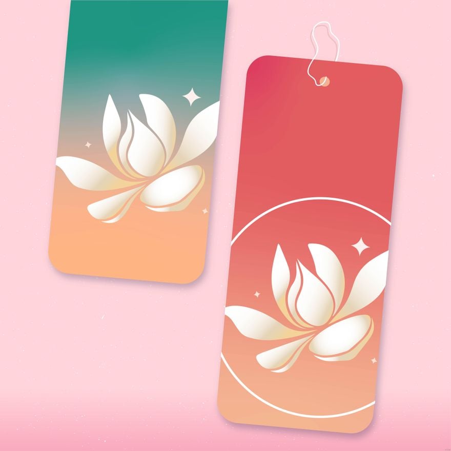 Floral Bookmark Illustration