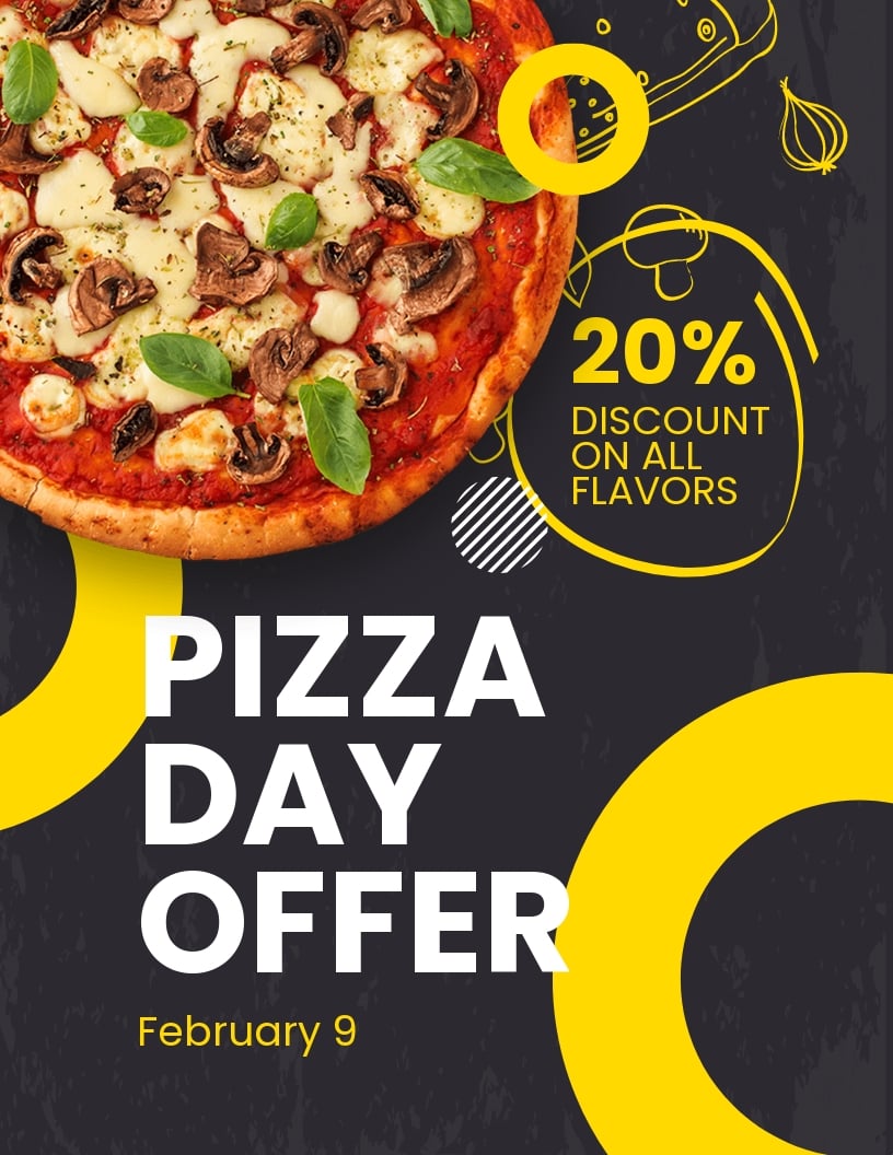 Pizza Day Offer Flyer Template