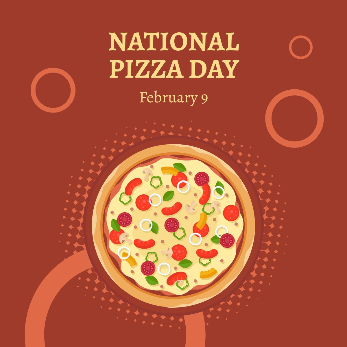 Free National Pizza Day Linkedin Post Template Download in PNG, JPG