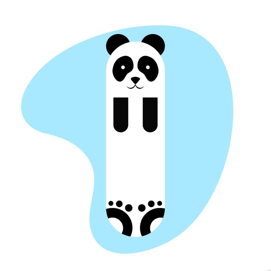 Panda Bookmark Illustration