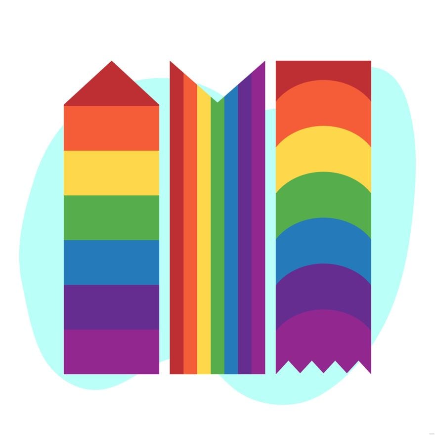 Rainbow Bookmark Illustration