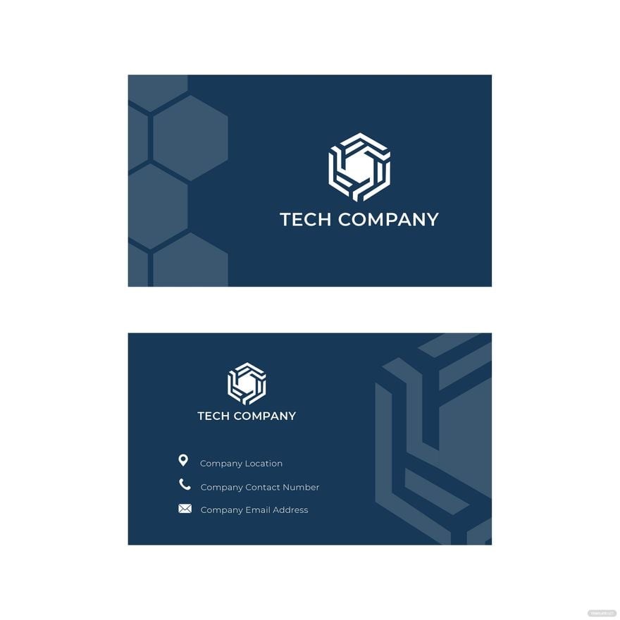 Free Technology Business Card Vector in Illustrator, EPS, SVG, JPG, PNG