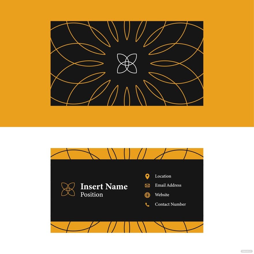 Golden Business Card Vector in Illustrator, EPS, SVG, JPG, PNG
