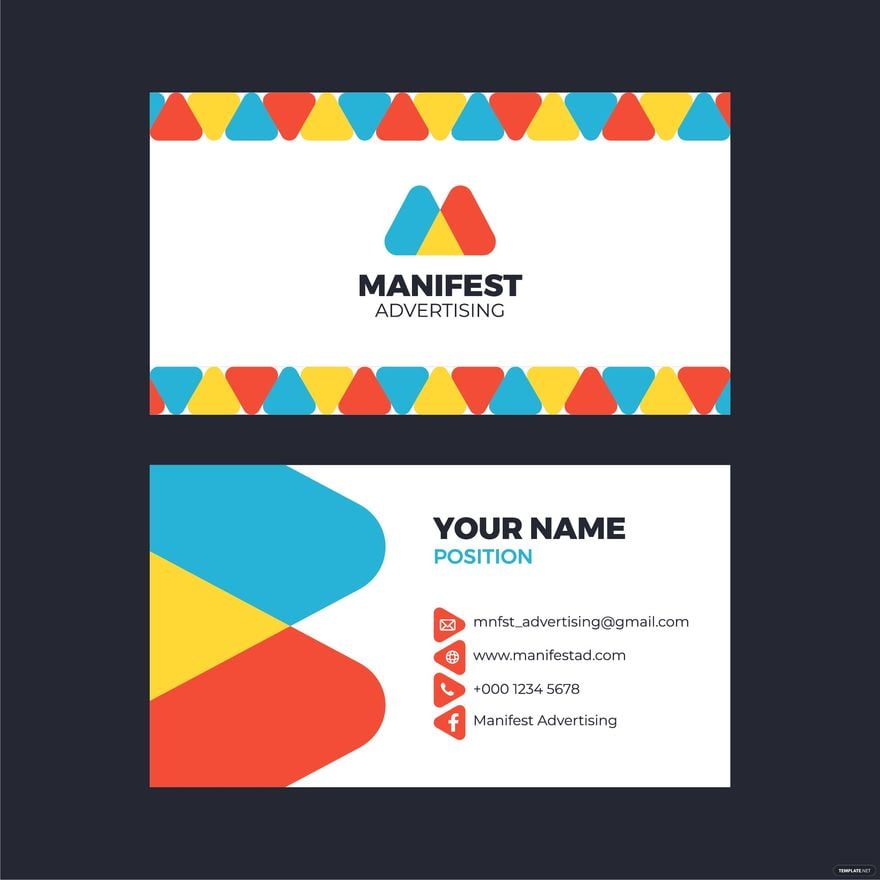 Advertising Business Card Vector