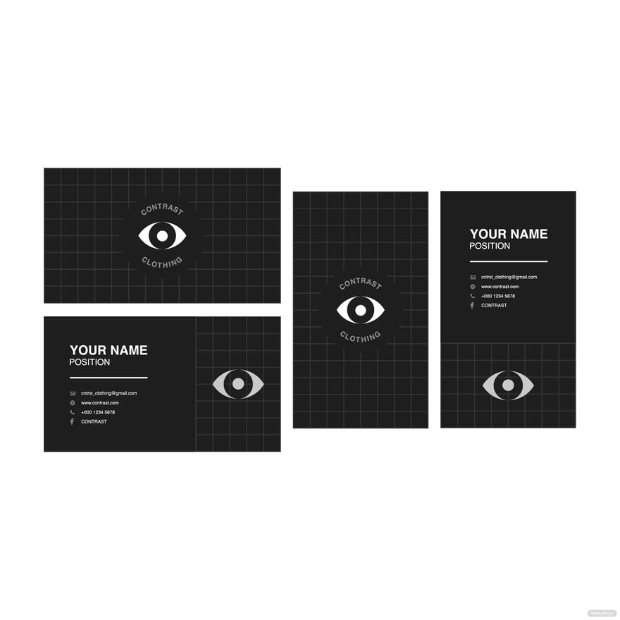 Dark Business Card Vector in Illustrator, EPS, SVG, JPG, PNG