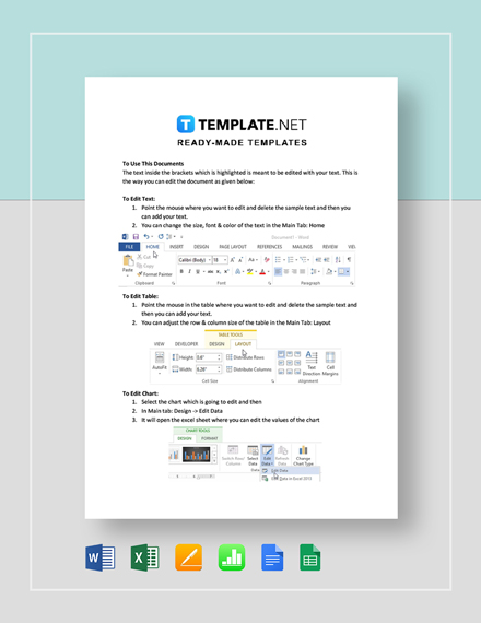 Daily Worksheet Template - Word | Excel | Apple Pages | Google Docs