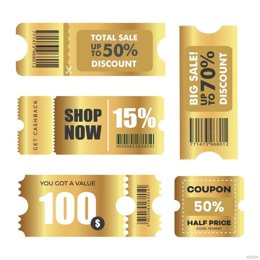 Free Gold Coupon Vector