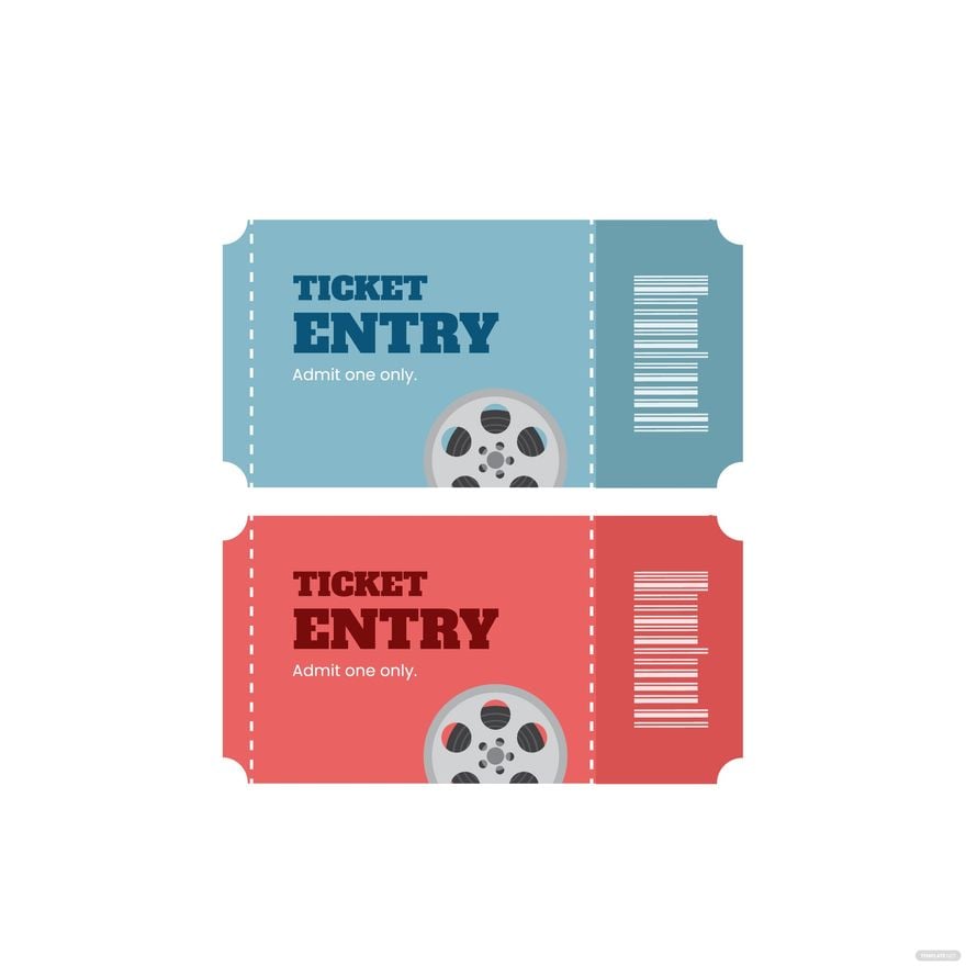 Free Entry Coupon Vector in Illustrator, EPS, SVG, JPG, PNG