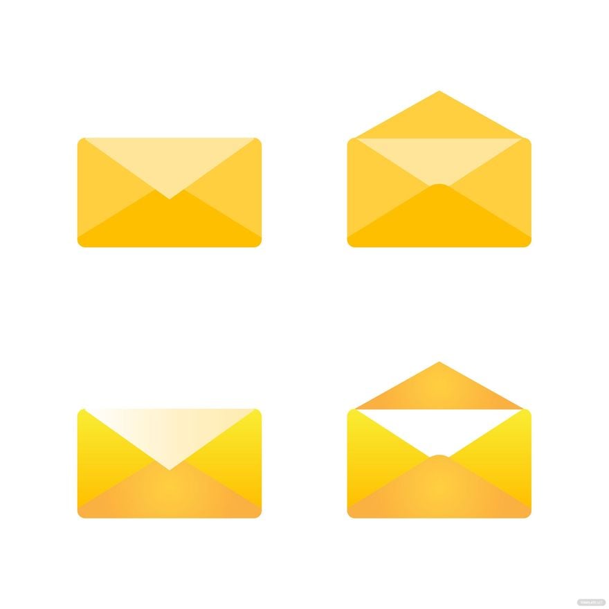 Gold Envelope Vector in Illustrator, EPS, SVG, JPG, PNG