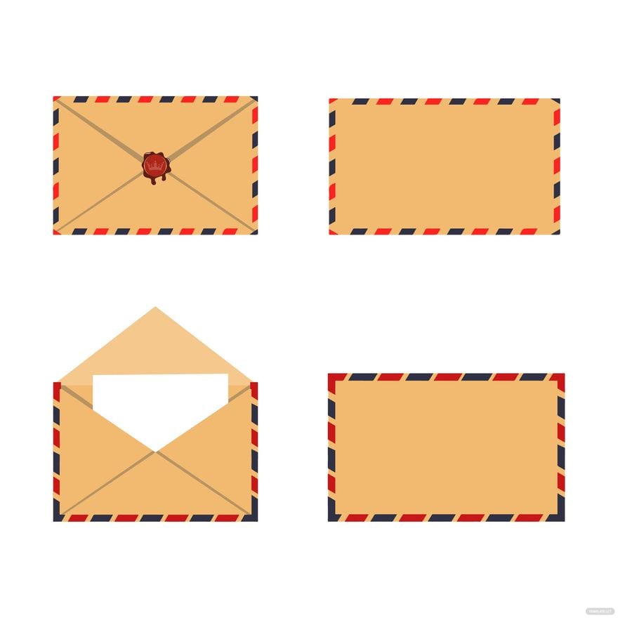 Vintage Envelope Vector in Illustrator, EPS, SVG, JPG, PNG