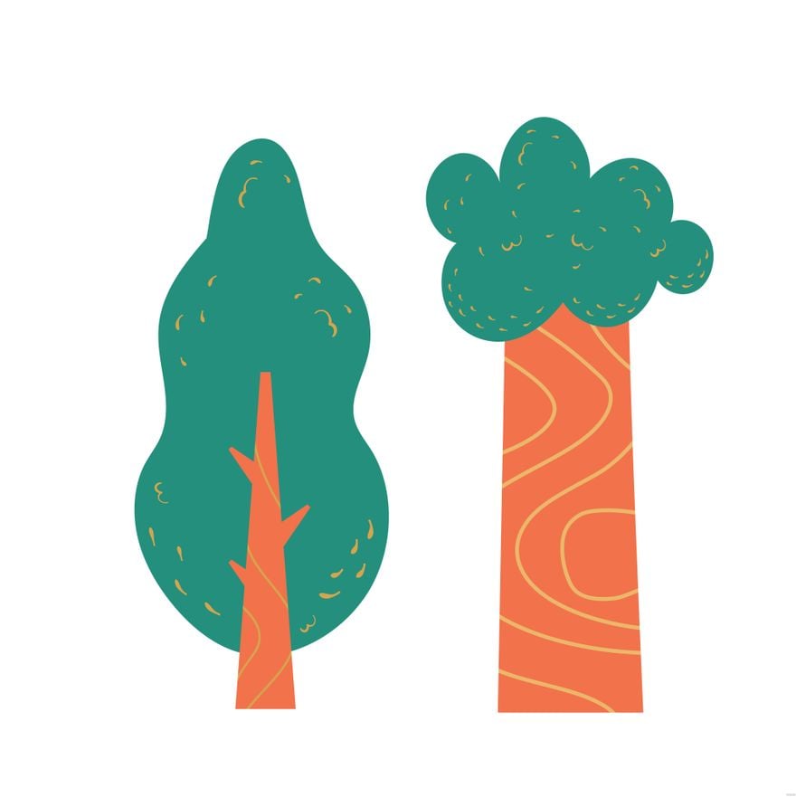 Tree Bookmark Illustration
