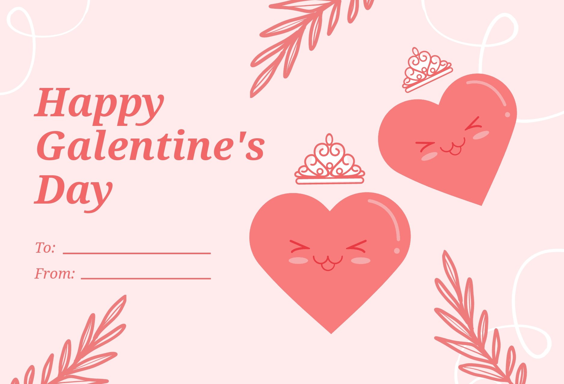 Funny Galentine's Day Card Template
