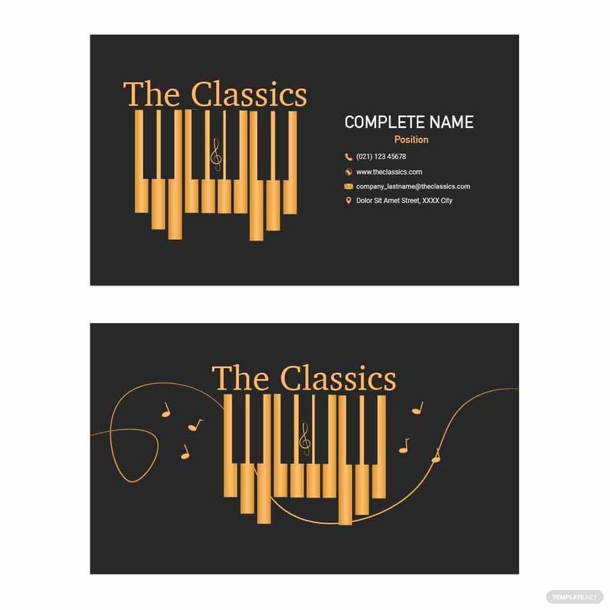 Music Business Card Vector