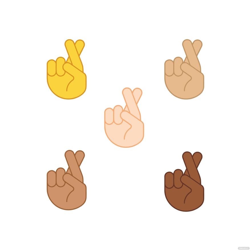 Fingers Crossed Emoji Vector