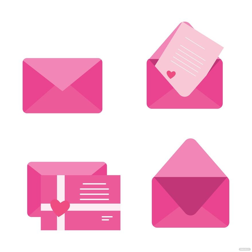 Pink Envelope Vector