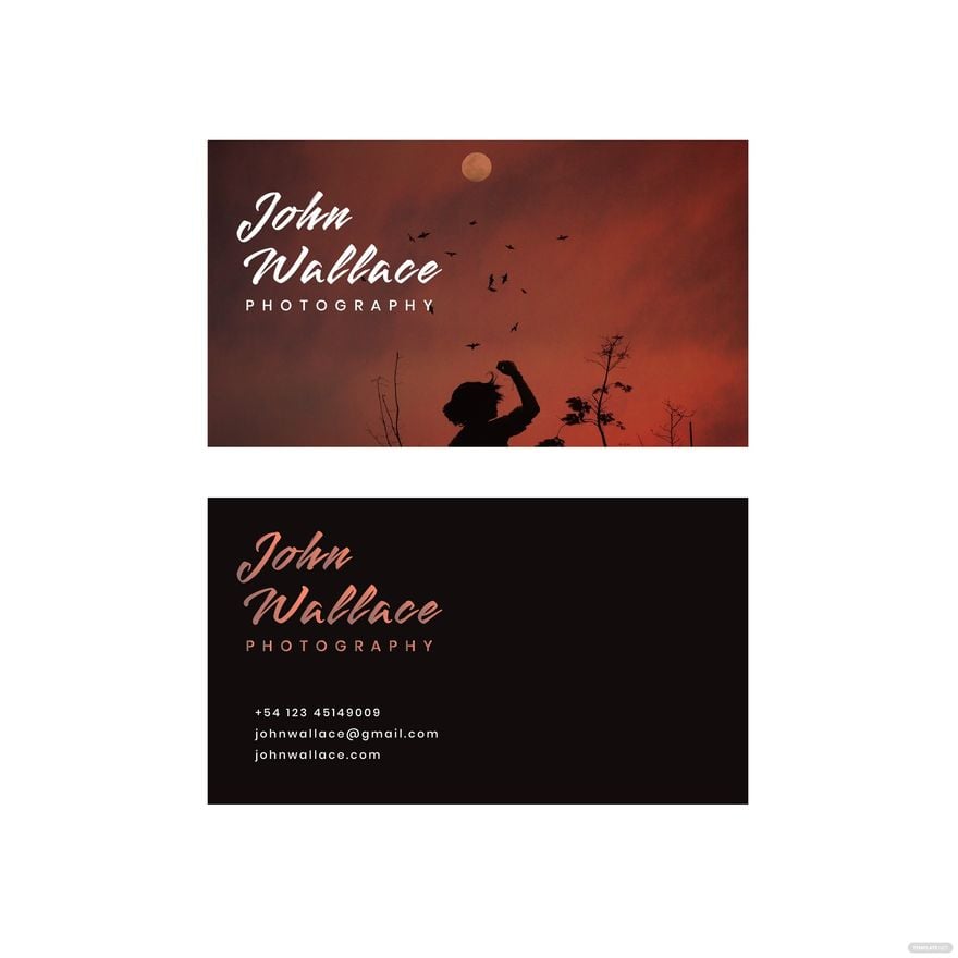 Photography Visiting Card Vector in Illustrator, EPS, SVG, JPG, PNG
