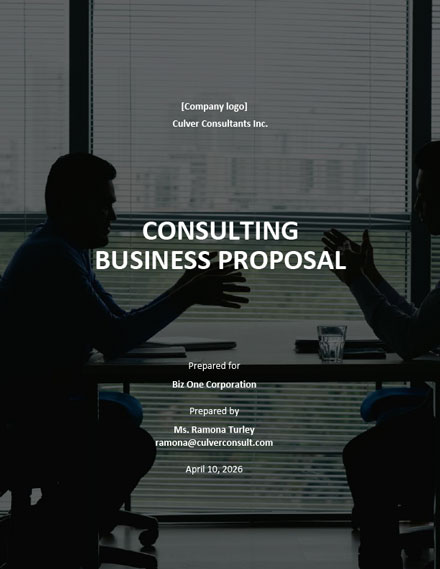 Editable Free Consulting Business Proposal Template