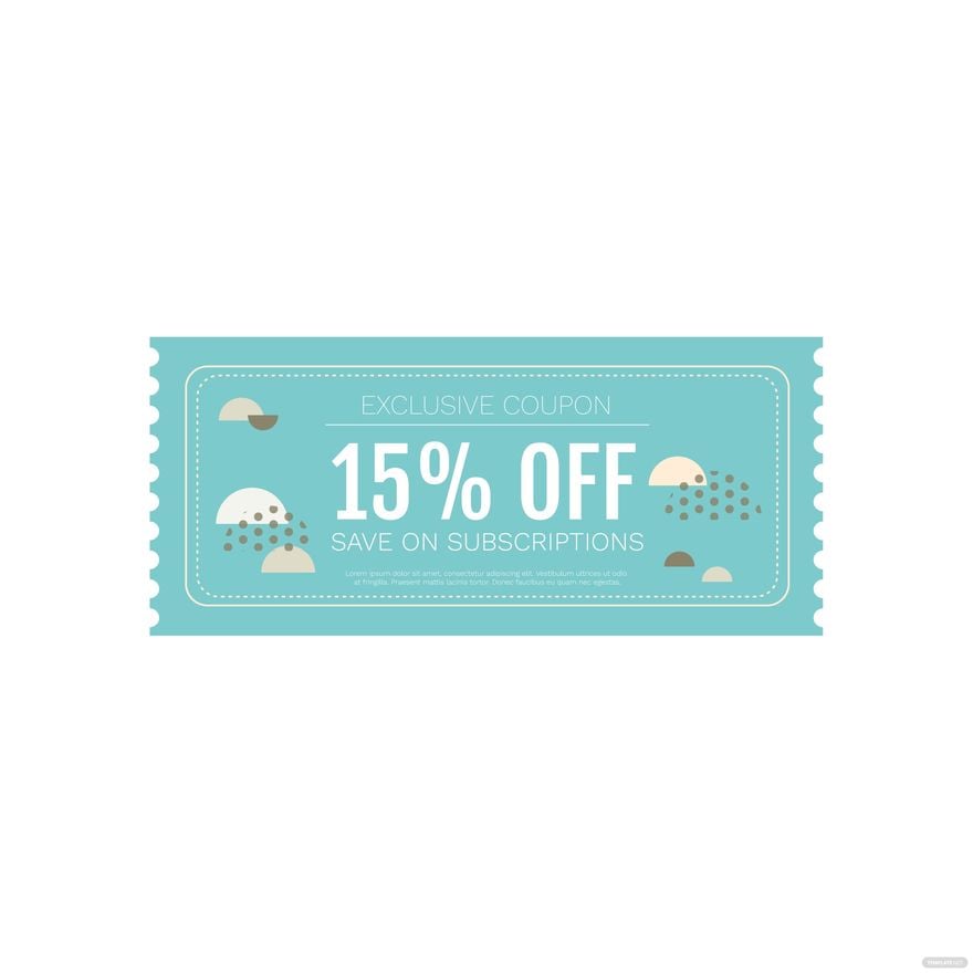 Subscription Coupon Vector in Illustrator, EPS, SVG, JPG, PNG