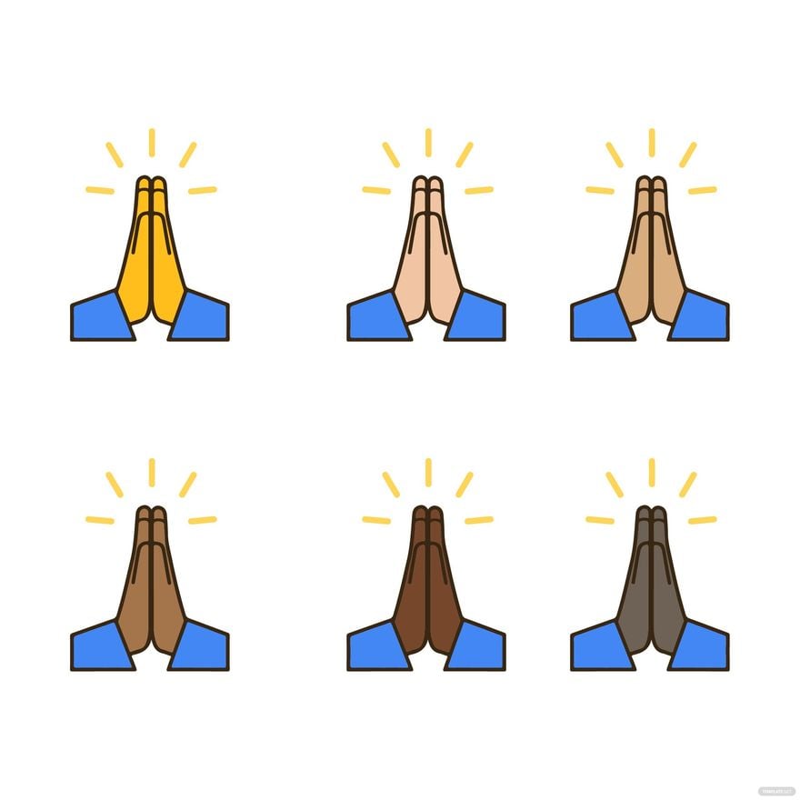 Free Vector Praying Hands Emoji
