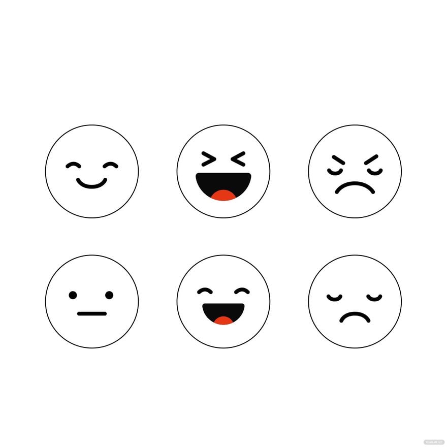 Black and White Emoji Vector