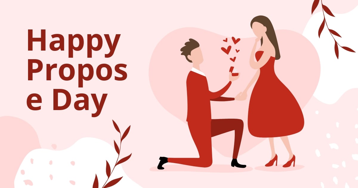 Free Happy Propose Day Facebook Post Template