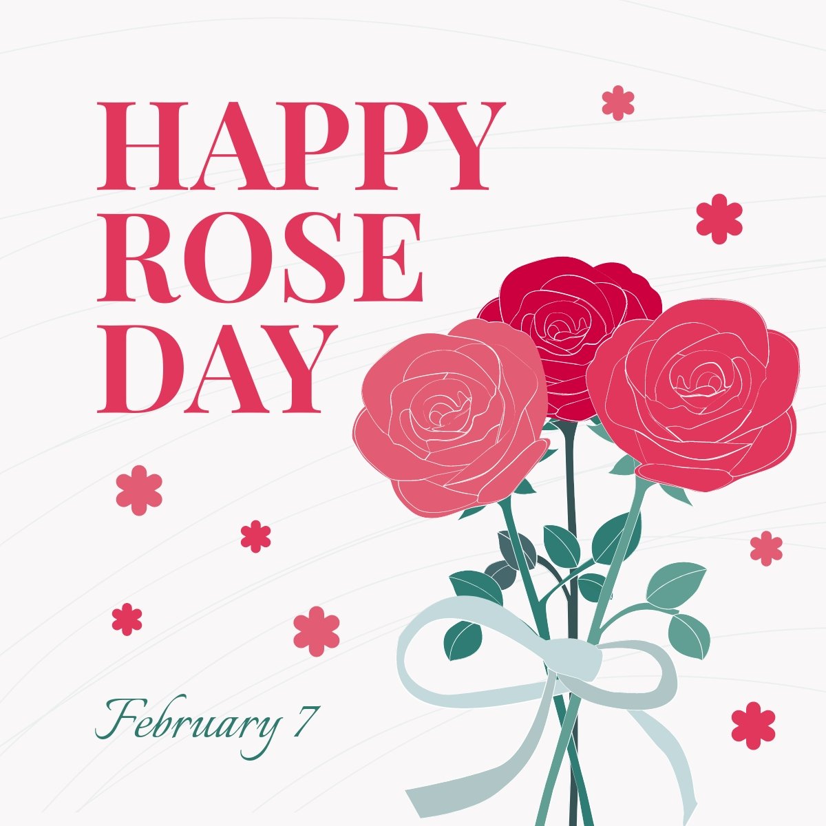 Free Happy Rose Day Linkedin Post Template