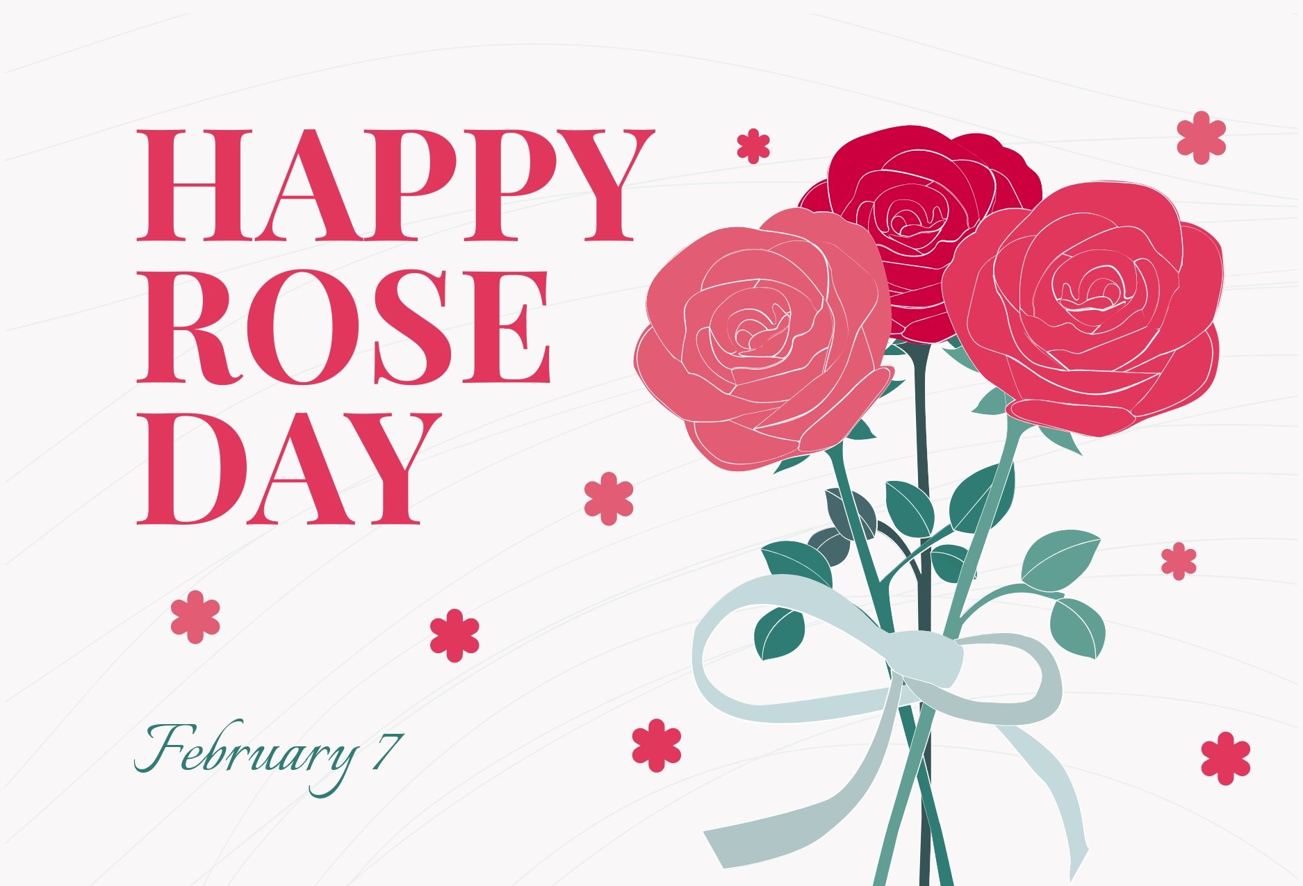 Free Rose Day Greeting Card Template