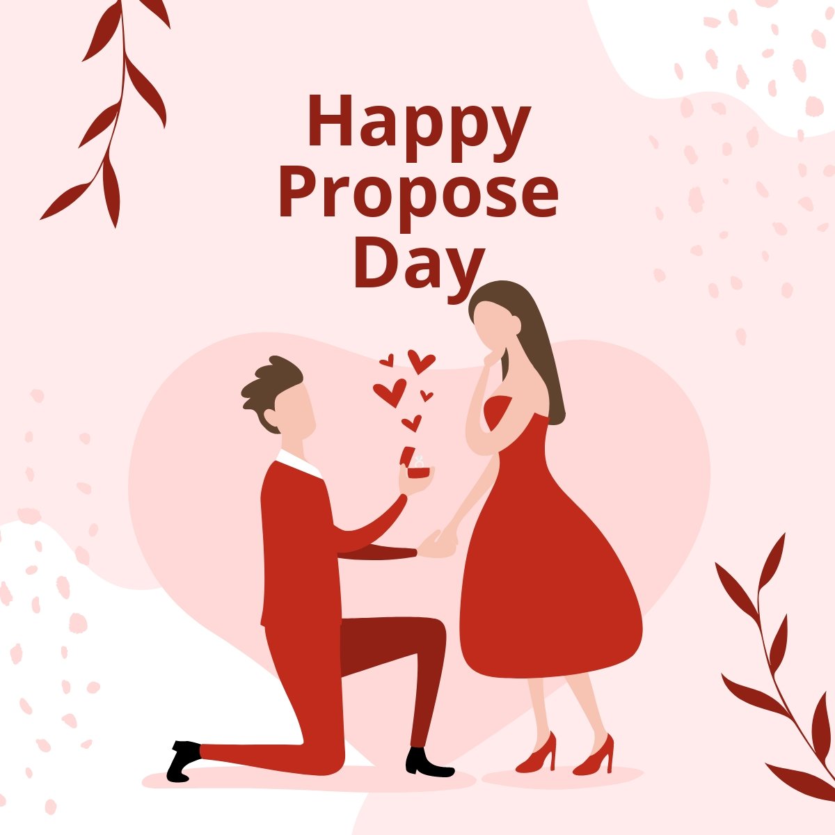 Free Happy Propose Day Linkedin Post Template