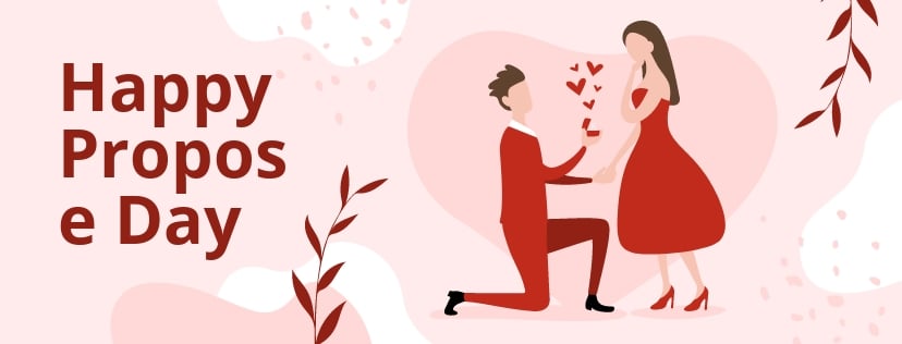 Happy Propose Day Facebook Cover Template