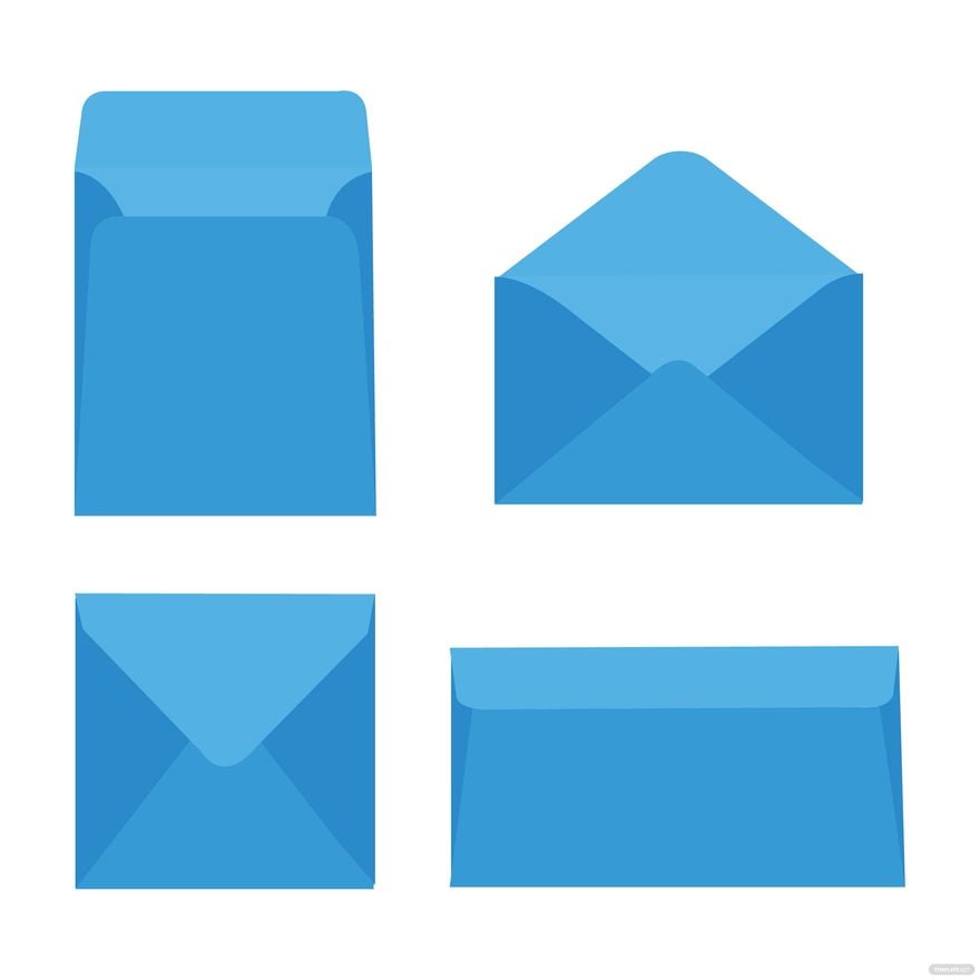 Free Blue Envelope Vector in Illustrator, EPS, SVG, JPG, PNG