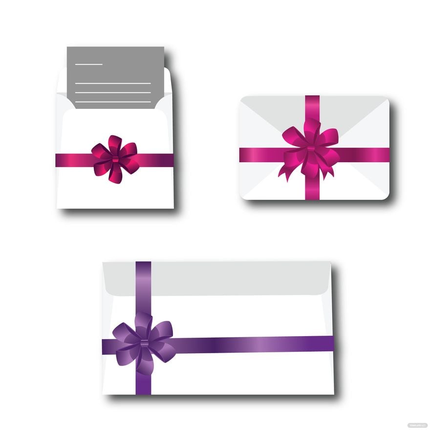 Gift Card Template Purple Silk Ribbon Stock Vector (Royalty Free) 541581007
