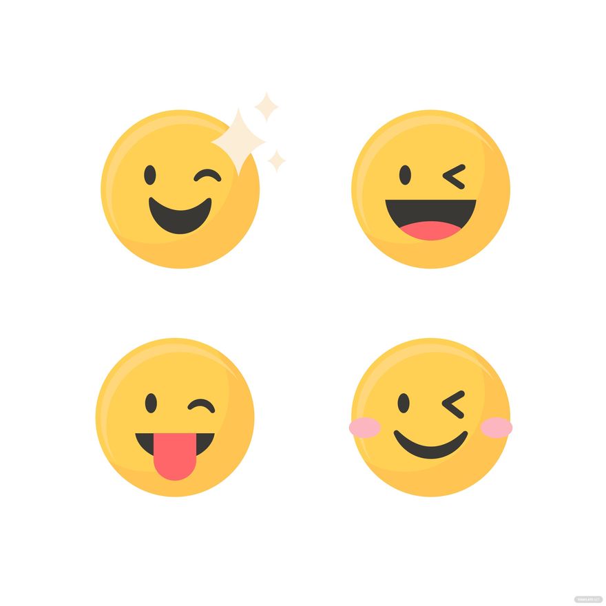 Wink Emoji Vector in Illustrator, EPS, SVG, JPG, PNG