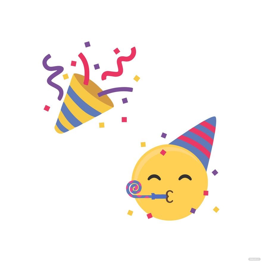 Party Emoji Vector in Illustrator, EPS, SVG, JPG, PNG