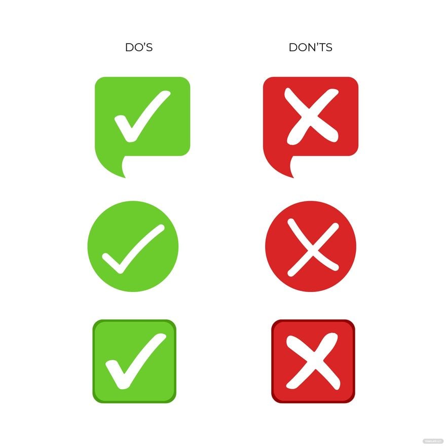 Free Do And Dont Check Mark Vector in Illustrator, EPS, SVG, JPG, PNG