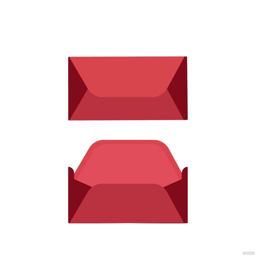 Red Envelope Vector in Illustrator, EPS, SVG, JPG, PNG
