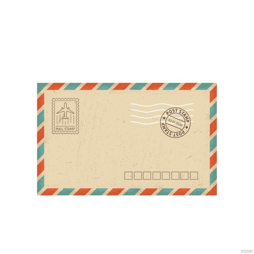 Retro Envelope Vector in Illustrator, EPS, SVG, JPG, PNG
