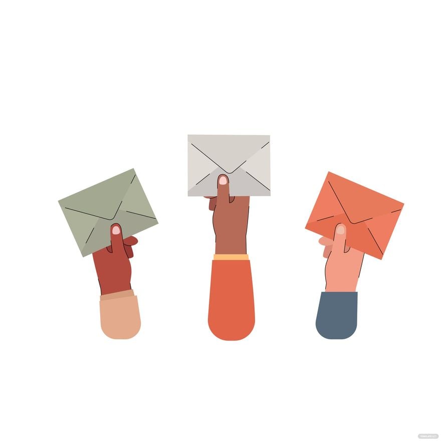 Hand With Envelope Vector